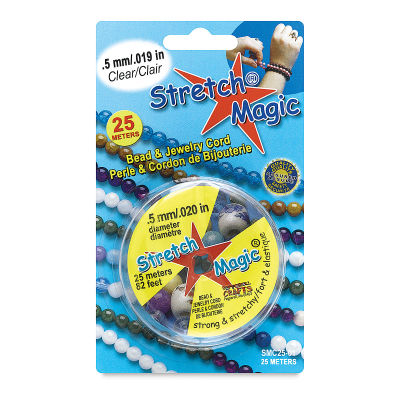 Stretch Magic Jewelry Cord - Front of blister package of .5mm Clear cord