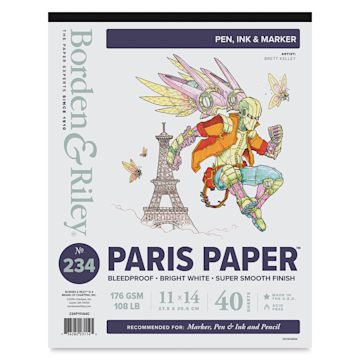 Open in modal - Borden & Riley Paris Paper Sketch Pad - 11" x 14", front cover