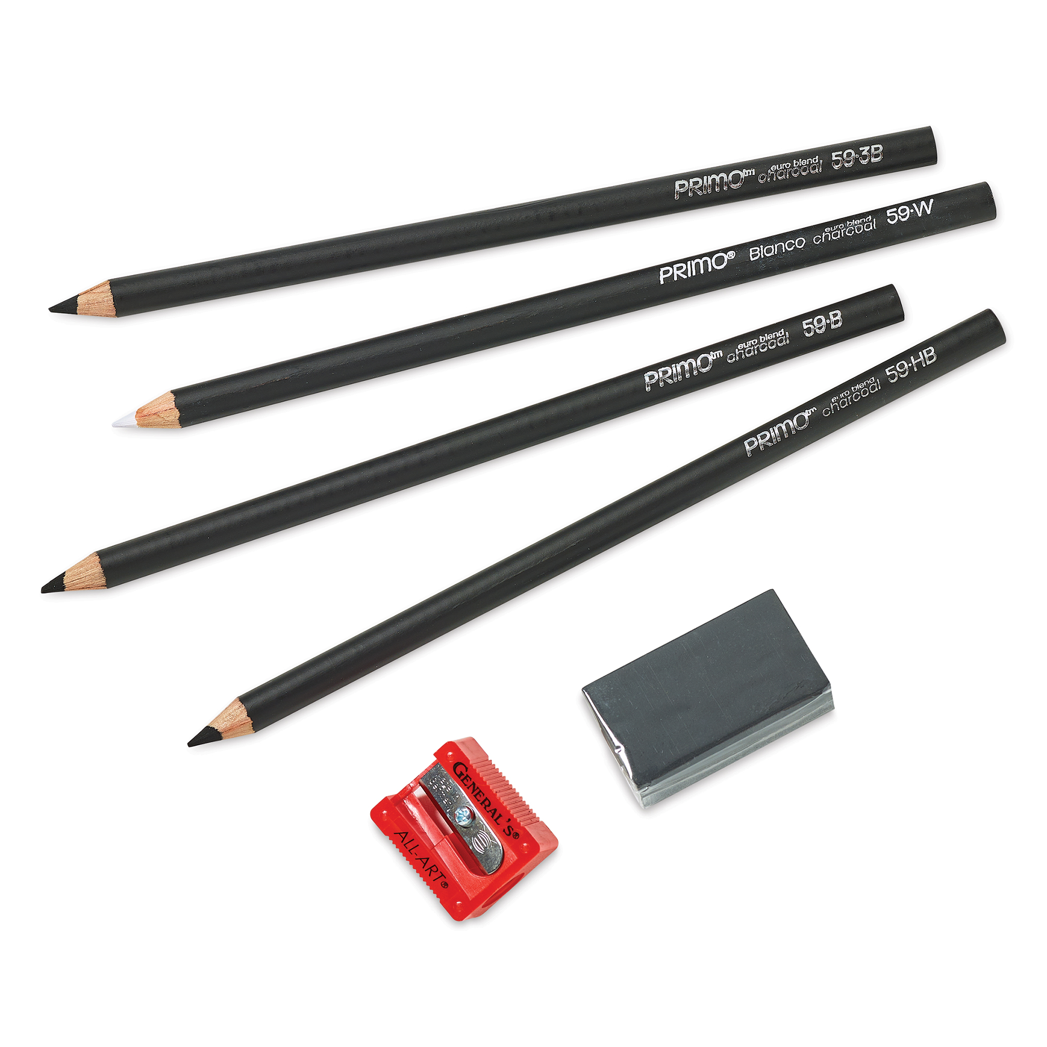 General Pencil Primo Euro Blend Charcoal Drawing Set 