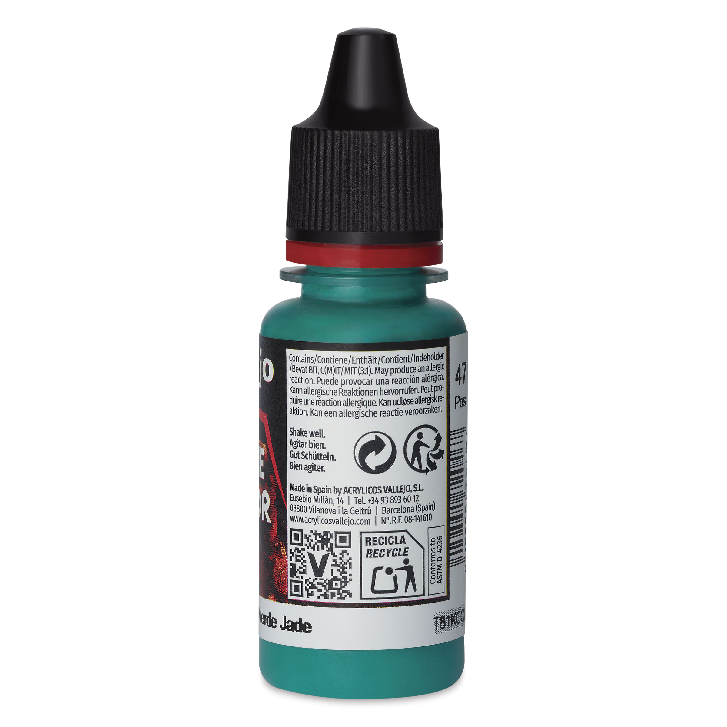 Peinture Acrylique Vallejo Game Color 72026 Jade Green 17ml - Pour Figurines Et Modélisme