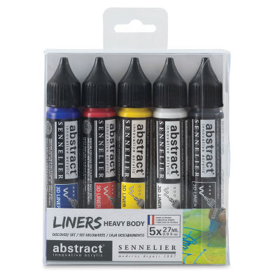 Sennelier Abstract 3D Liner - Discovery Set of 5 colors shown in package