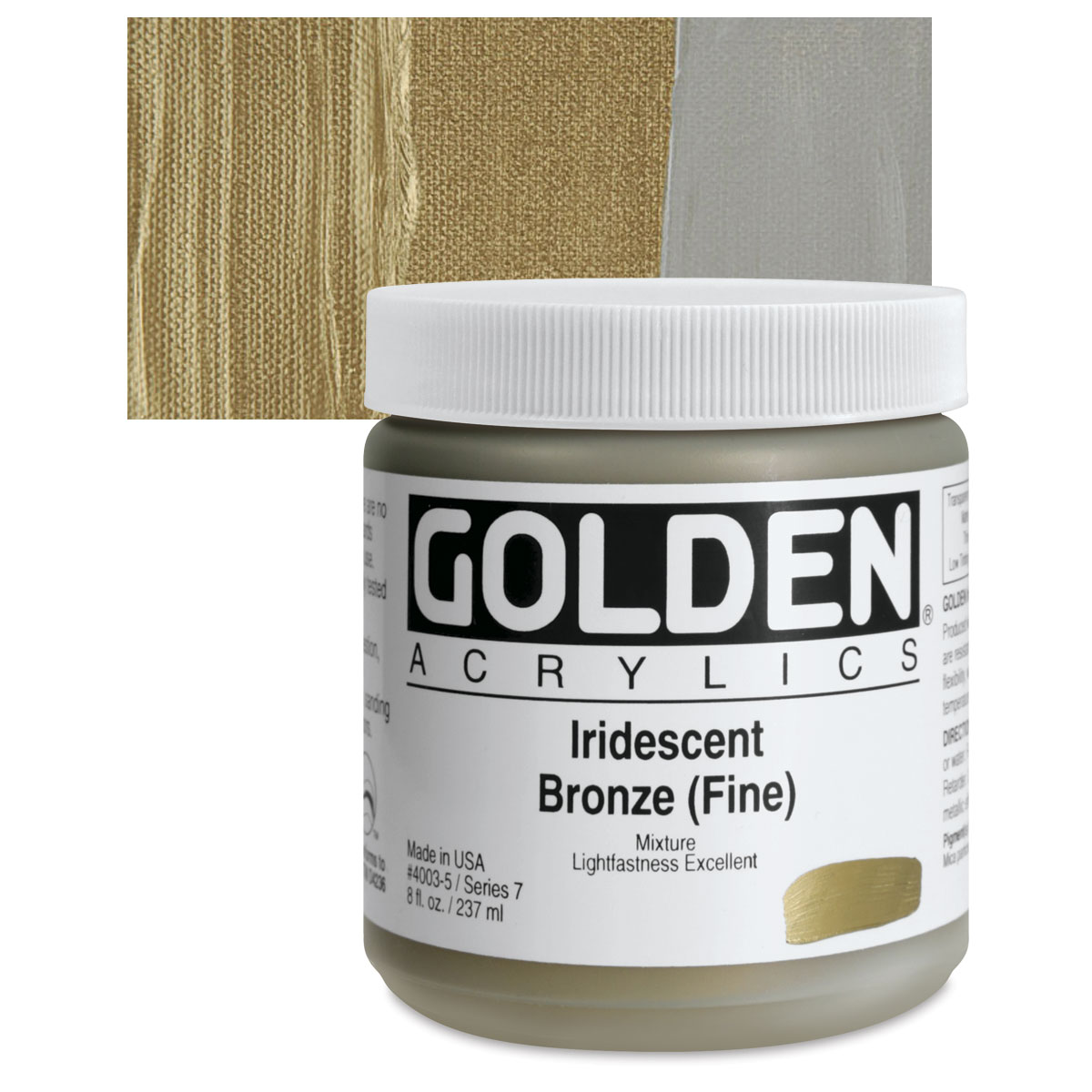 Golden : Heavy Body : Acrylic Paint : 237ml (8oz): Silver Fine Iridescent