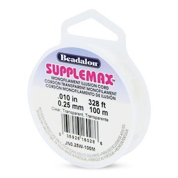 Open in modal - Beadalon SuppleMax Illusion Cord - 0.25 mm x 100 m, Clear