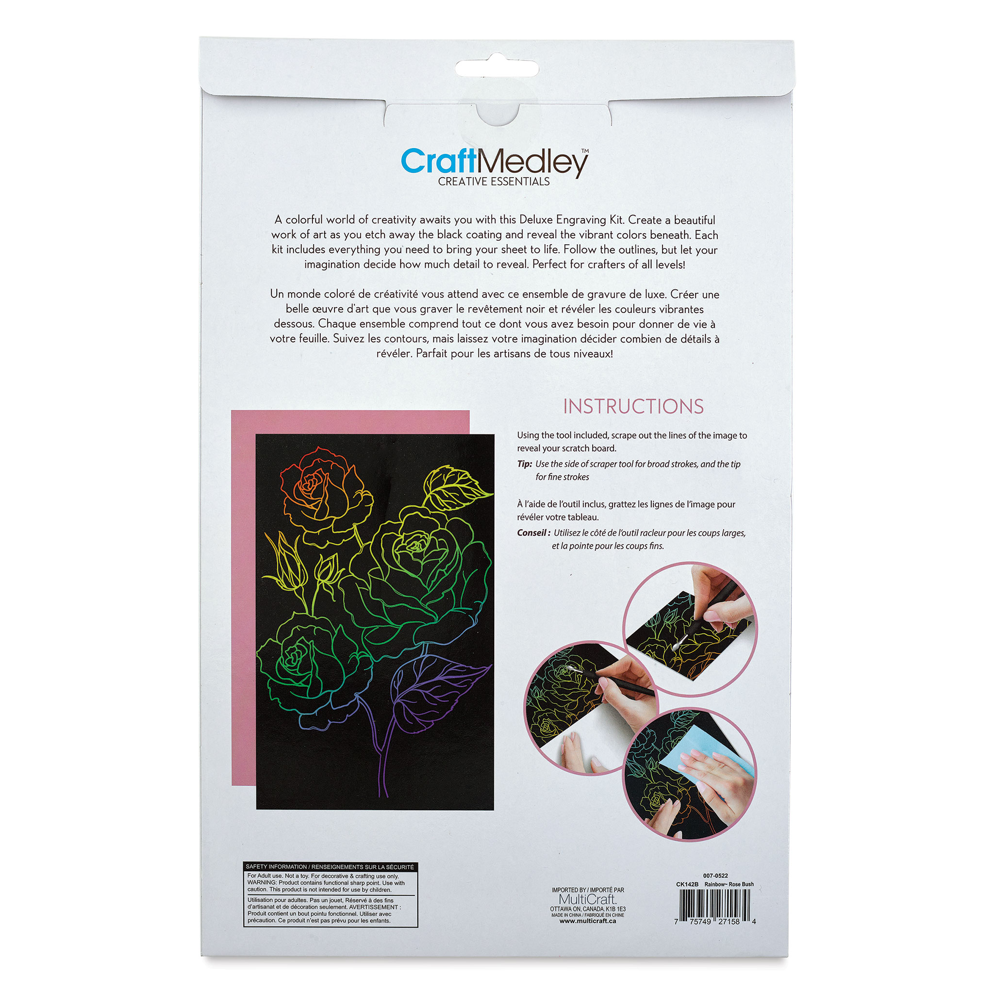 Craft Medley Deluxe Engraving Kit - Rainbow Rose Bush