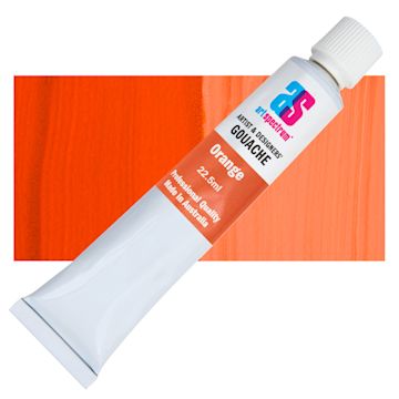 Open in modal - Art Spectrum Artists' Gouache - Orange, 22.5 ml tube and swatch