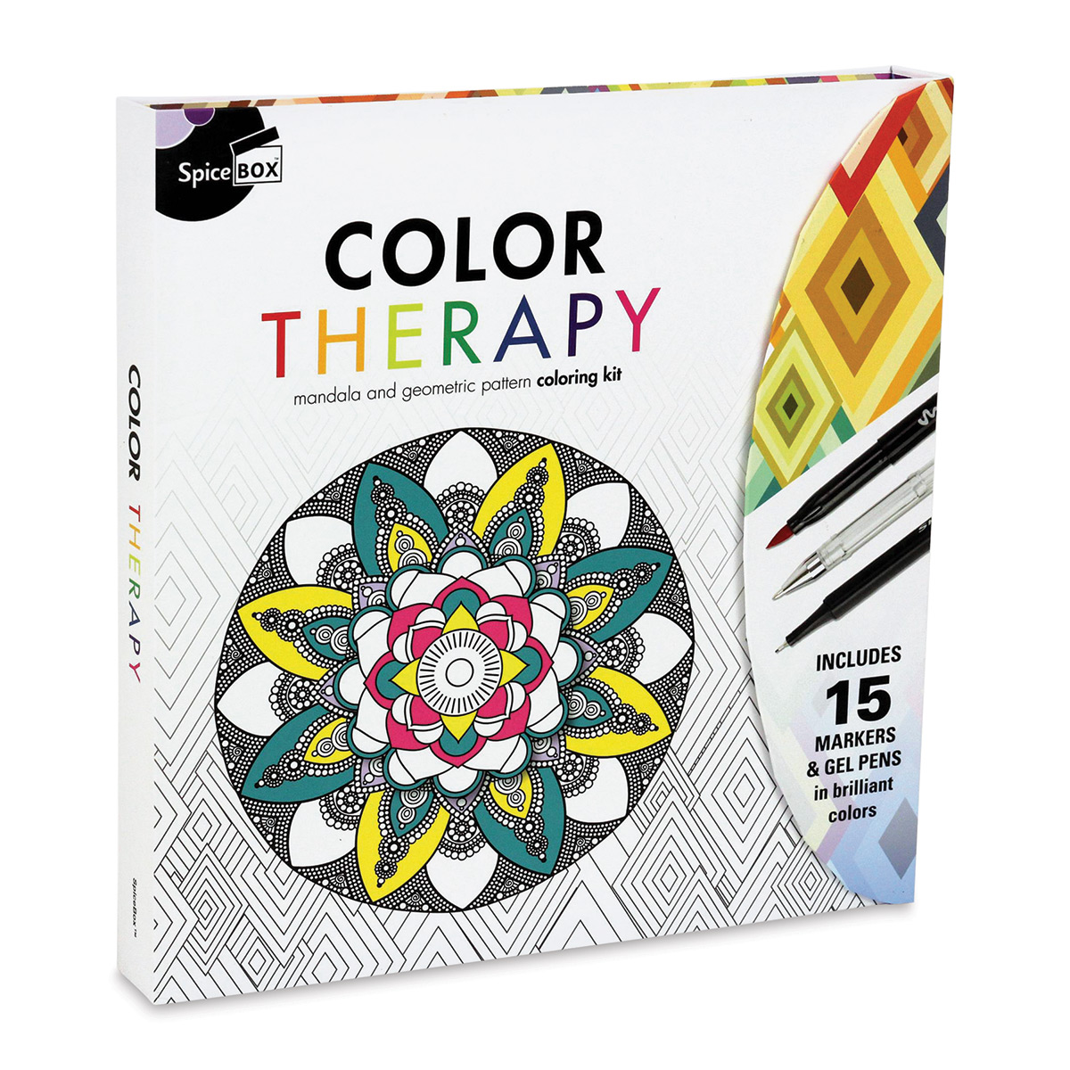 Art Therapy Sketchbook: Sketchbook with therapeutic adult coloring mandala  design on cover. Perfect for sketching, drawing, writing, journaling