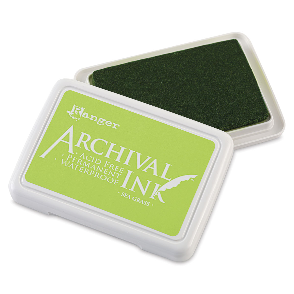 Ranger Archival Ink JET BLACK Permanent Ink Stamp Pad #3 JUMBO Size
