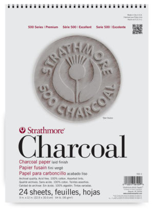 Charcoal Pad, 24 Sheets Assorted Tints 9" x 12"  Front Cover