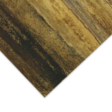 Black Ink Banana Plank Paper - Closeup of corner to show color variations
