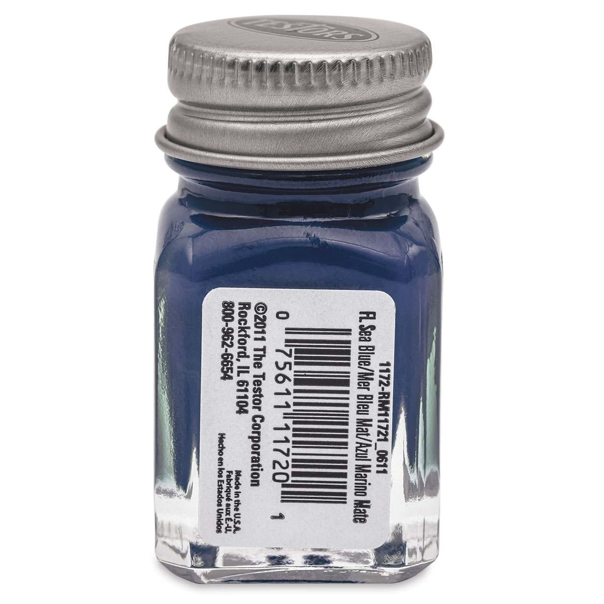 Testors Enamel Paint - Flat Blue, 1/4 oz bottle