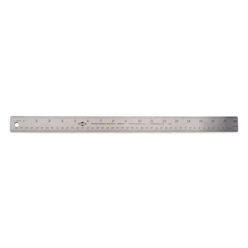 Alvin Non-Skid Stainless Steel Flex Ruler - 18