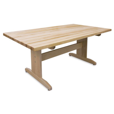 Hann Art Table - 72'' L x 42'' W x 30'' H, Squared Corners, 1-3/4" Maple Top