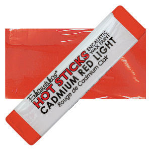 Enkaustikos Hot Sticks Encaustic Wax Paint - Cadmium Red Light, 13 ml Stick
