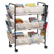 Copernicus Value Book Cart with Clear Tubs