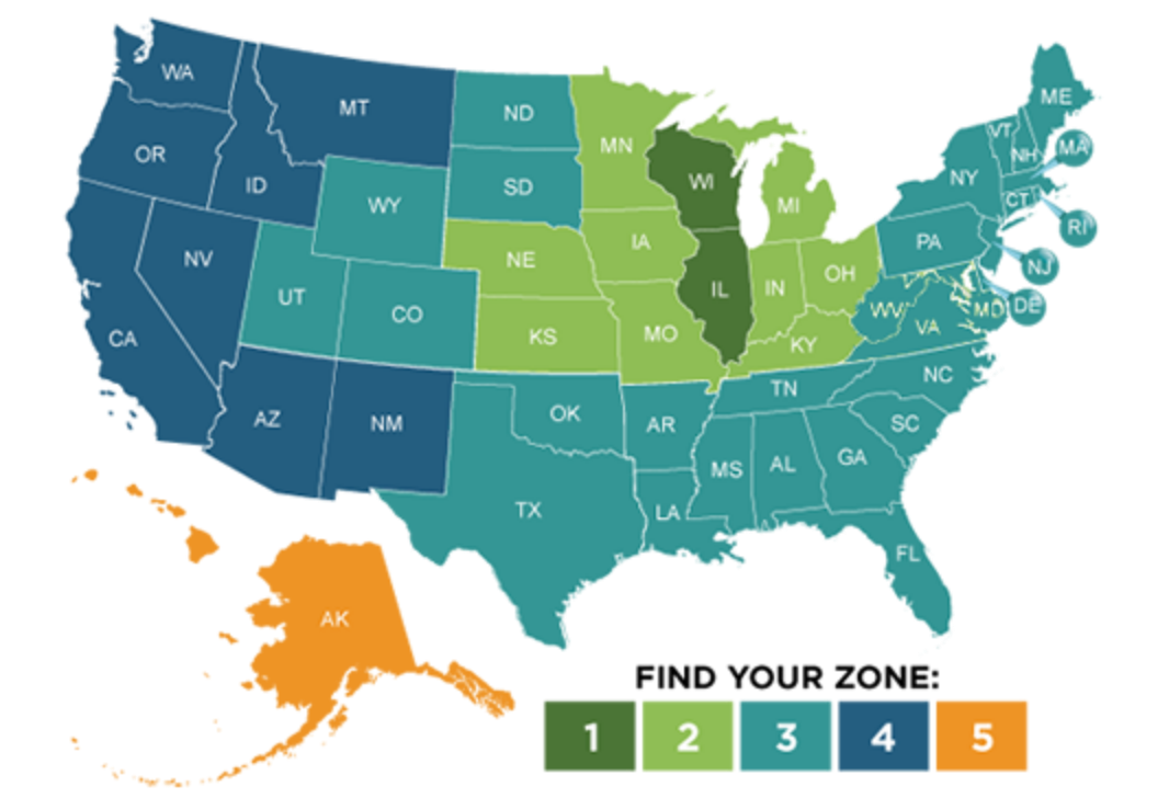 residential shipping map