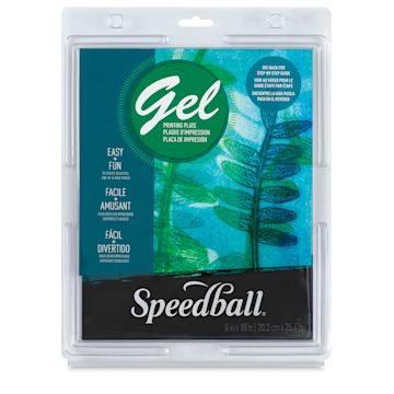 Open in modal - Speedball Gel Printing Plates - Front view of package of 8" x 10" printing plate