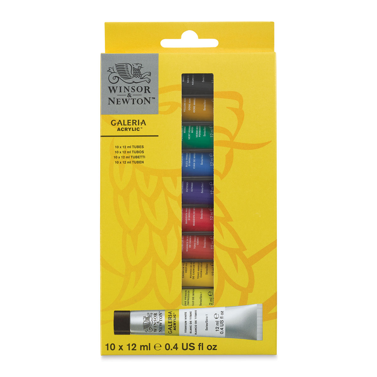 Winsor & Newton Galeria Acrylic Paint Set 10 x 12ml tubes - 884955074169