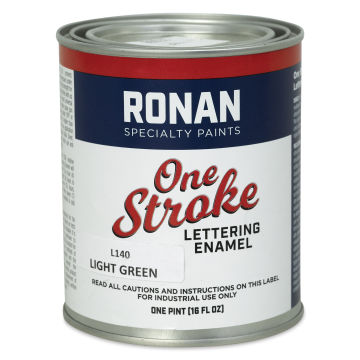 Ronan One Stroke Lettering Enamel - Light Green, Pint (Front)