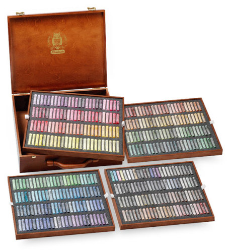 Schmincke Soft Pastel Set - Assorted Colors, Wood Box, Set of 400