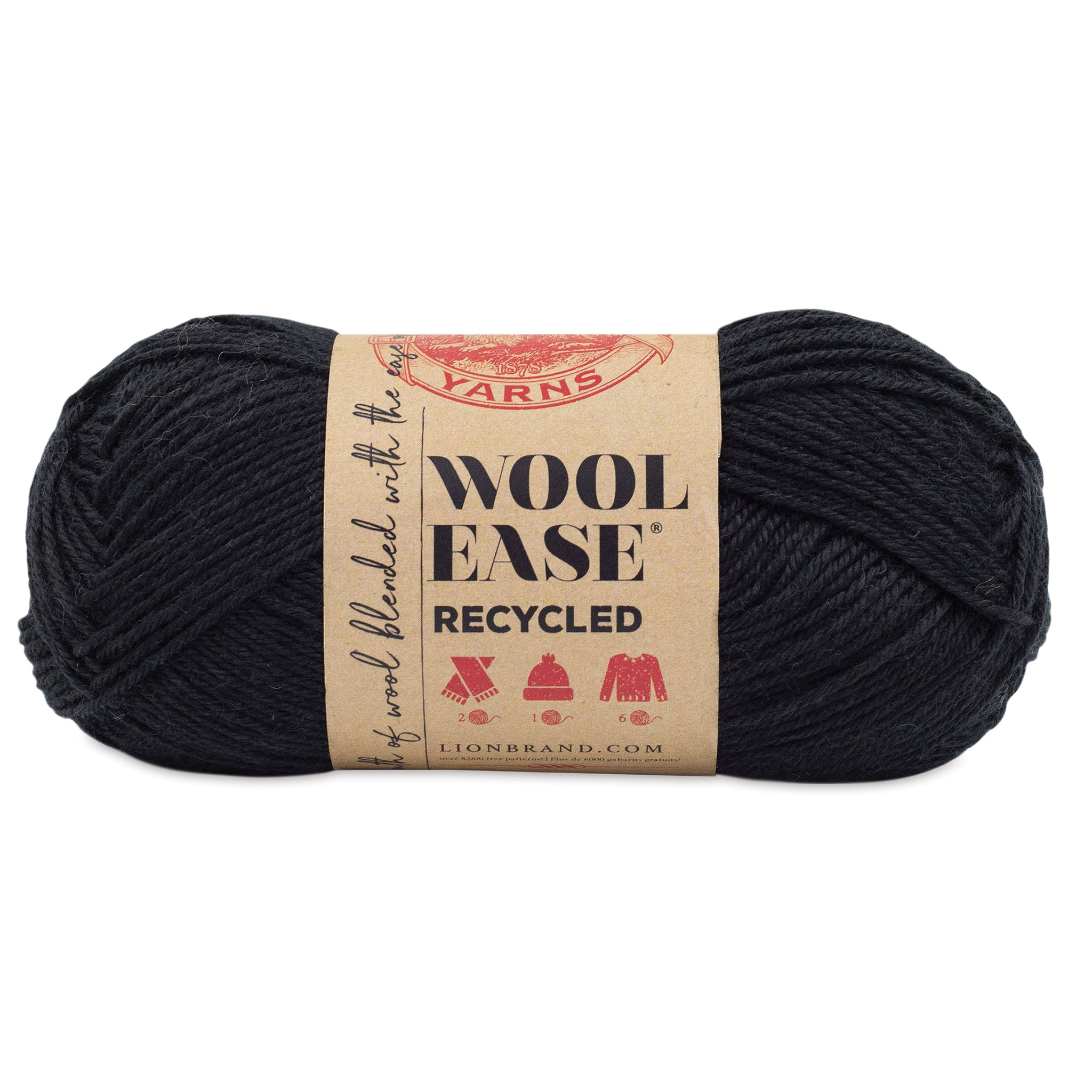 Lion Brand Wool-Ease Recycled Yarn - Red, 196 yds
