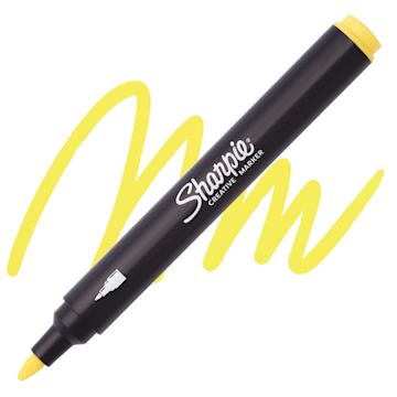 Open in modal - Sharpie Creative Acrylic Marker - Bullet Tip, Yellow, swatch and marker