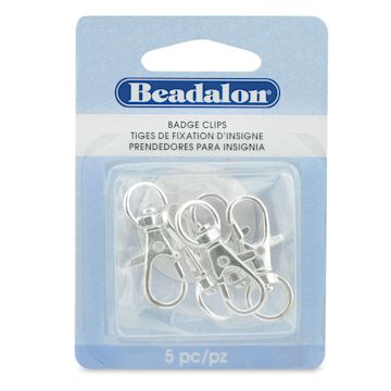 Open in modal - Beadalon Badge Clips - 5 Small Clips in blister package
