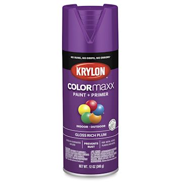 Open in modal - Krylon Colormaxx Spray Paint - Rich Plum, Gloss, 12 oz
