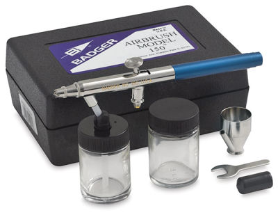 Badger Model 150 Double Action Airbrush - Airbrush and accessories shown with package
