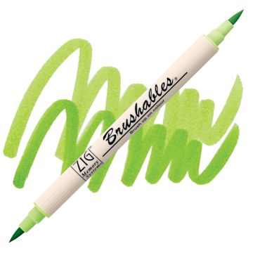 Open in modal - Zig Brushables Dual Tip Marker - Kiwi marker and swatch