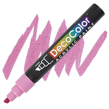 Open in modal - Decocolor Acrylic Paint Marker - Bubble Gum marker and swatch