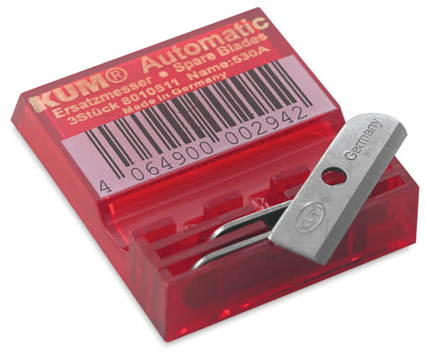 Blick by KUM Long Point Sharpener Replacement Blades Pkg of 3 BLICK