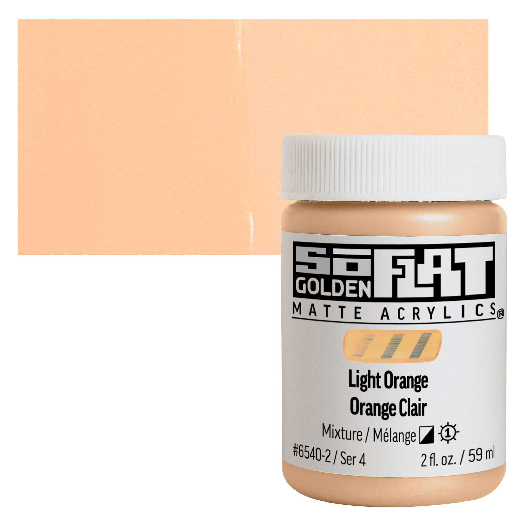 Golden SoFlat Acrylic Paint, Light Orange 2oz - The Art Store/Commercial  Art Supply