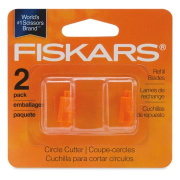 Fiskars Circle Cutter - Front of 2 pc Replacement Blades blister package 