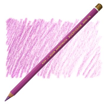 Open in modal - Koh-I-Noor Polycolor Dry Color Drawing Pencil - Red Violet 178, swatch and pencil