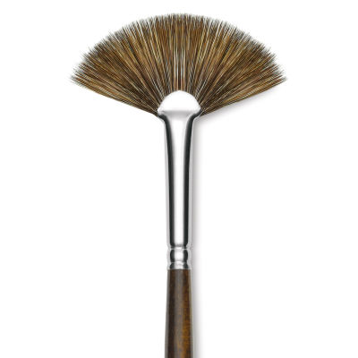 Silver Brush Monza Synthetic Mongoose Artist Brush - Long Handle, Fan, Size 2 (close up)