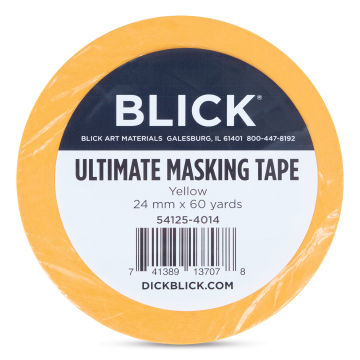 Blick Ultimate Masking Tape - Yellow, 24 mm x 60 yds, front of the packaging label