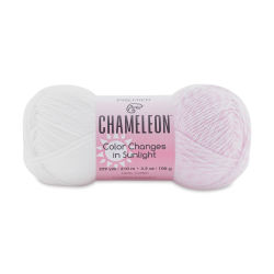 Premier Yarn Chameleon Yarn - White to Pink Multi, 229 yards (Left side not exposed to sunlight, Right side exposed to sunlight)