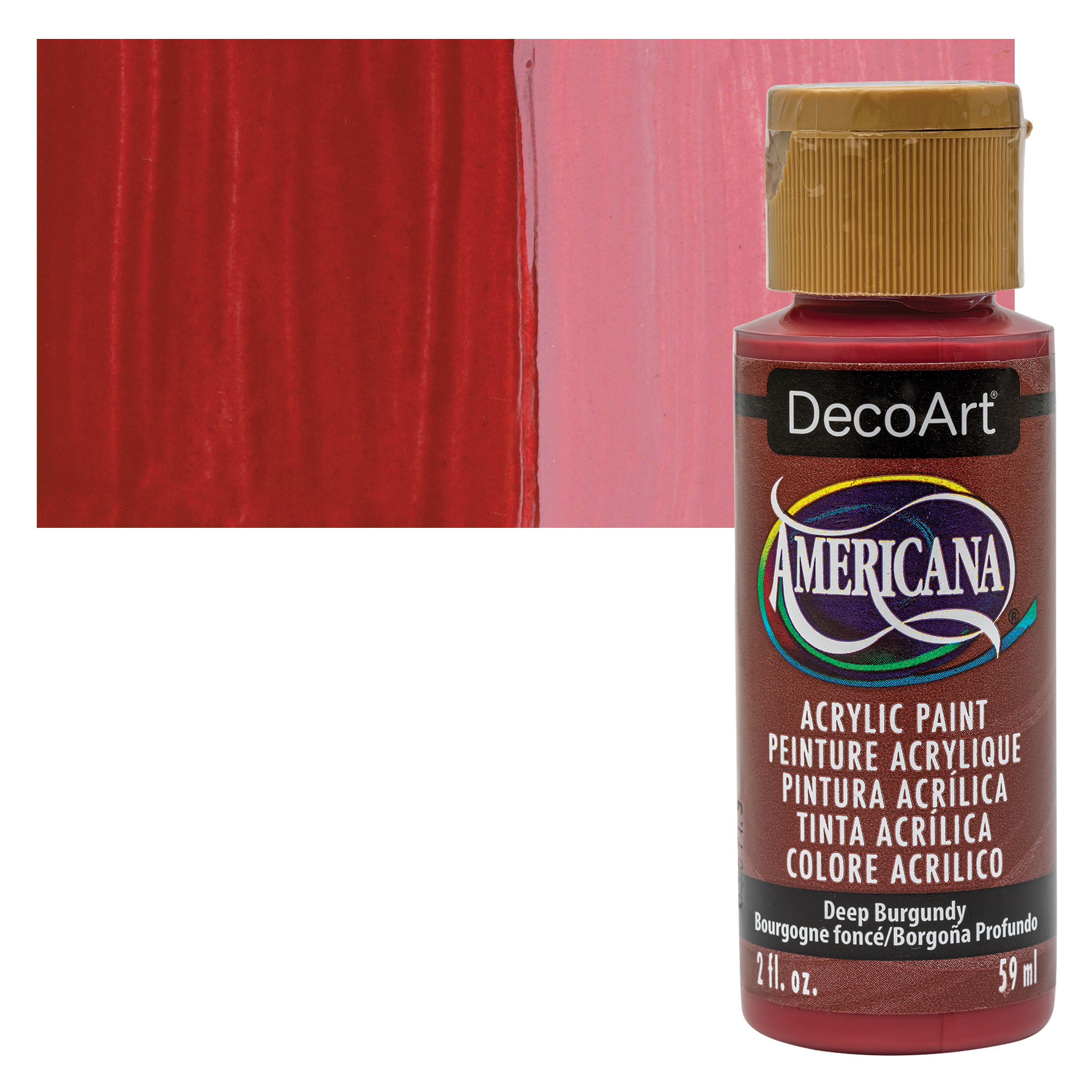 DecoArt Americana Acrylic Paint 2oz-Antique Maroon - Opaque, 1