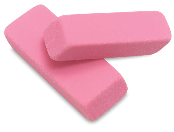 Soft Pink Beveled Eraser | BLICK Art Materials