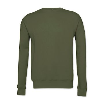 Open in modal - Bella + Canvas Unisex Sponge Fleece Drop Shoulder Sweatshirt - Military Green, Medium