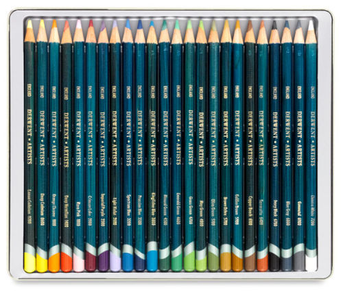 Derwent Colored Pencils, ColourSoft Pencils, Drawing, Art, Metal Tin, 24  Count (0701027)