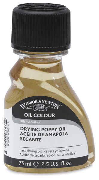 Winsor & Newton Drying Poppy Oil - Front of 75 ml Bottle