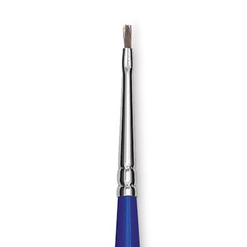 Open in modal - Blick Scholastic Red Sable Brush - Bright, Long Handle, Size 1 close up