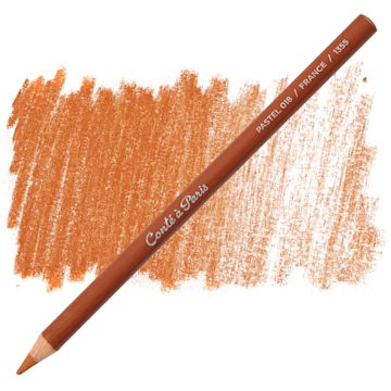 Open in modal - Conté à Paris Pastel Pencil - Raw Sienna pencil and swatch
