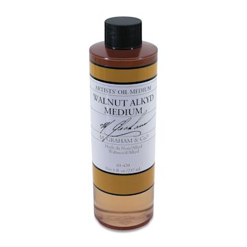 Open in modal - M. Graham Walnut Alkyd Medium - Walnut Alkyd Medium, 8 oz bottle