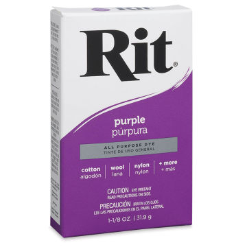 Rit All Purpose Powder Dye - Purple, front of the packaging