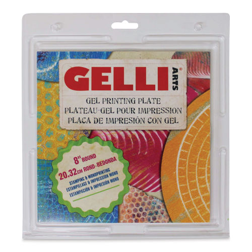 Gelli Arts 4 Round Gel Printing Plate  Printed plates, Gelli arts, Gelli  printing