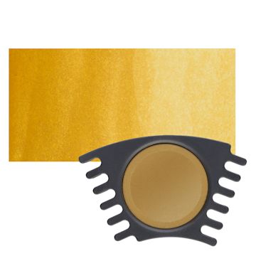 Open in modal - Faber Castell Connector Watercolor Paints - Yellow Ochre Refill pan and swatch