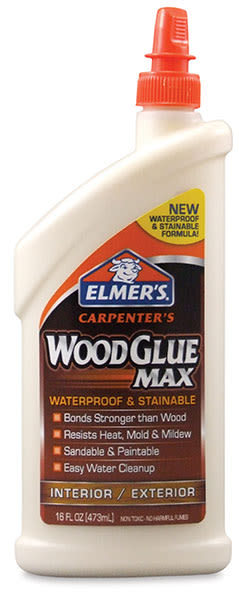 Open in modal - Elmer's Stainable Wood Glue - Front of 16 oz bottle