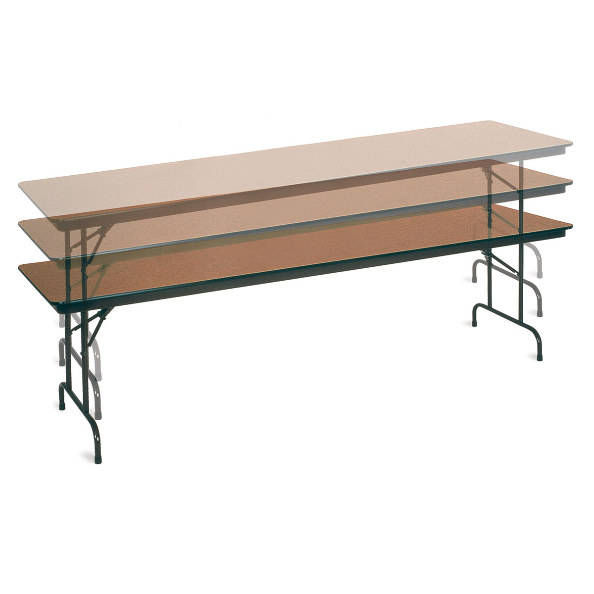 Budget-Priced Folding Table - 36' x 96', Walnut, Adjustable